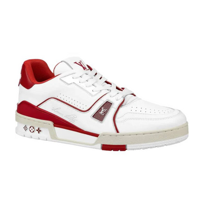 Louis Vuitton Trainer Bordeaux White Red
