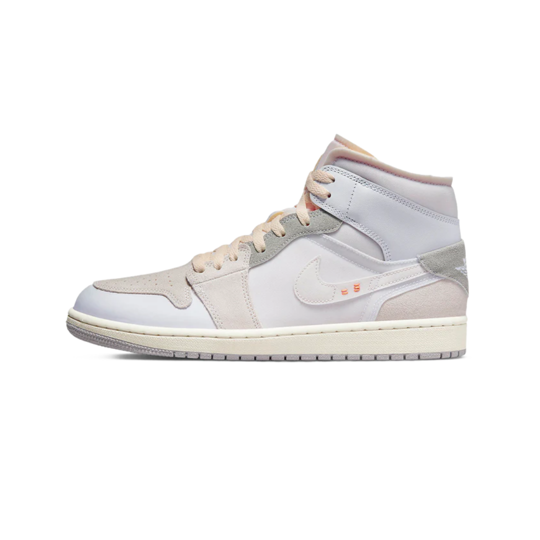 Jordan 1 Mid Craft Inside Out White Grey