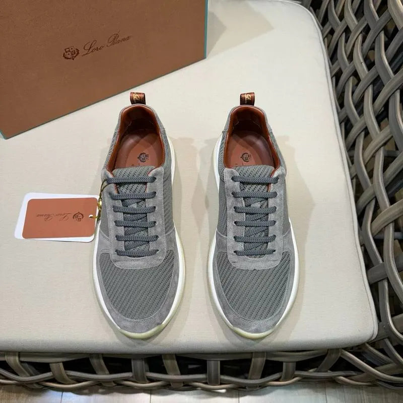 Loro Piana 360 LP Walk Sneakers – Grey Suede & Mesh