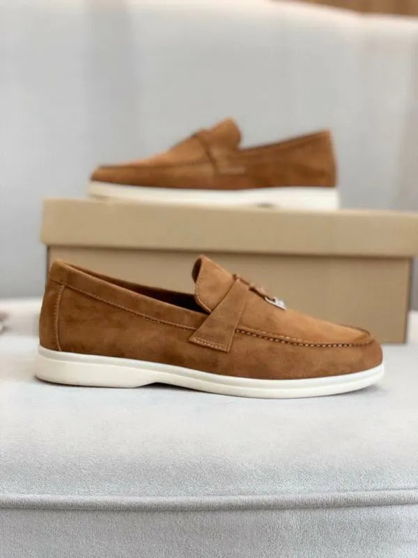 Loro Piana Summer Walk Loafers – Suede Caramel