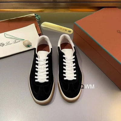 Loro Piana Nuages Sneakers – Black & White Suede