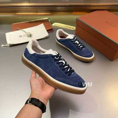 Loro Piana Nuages Sneakers – Navy & White Suede