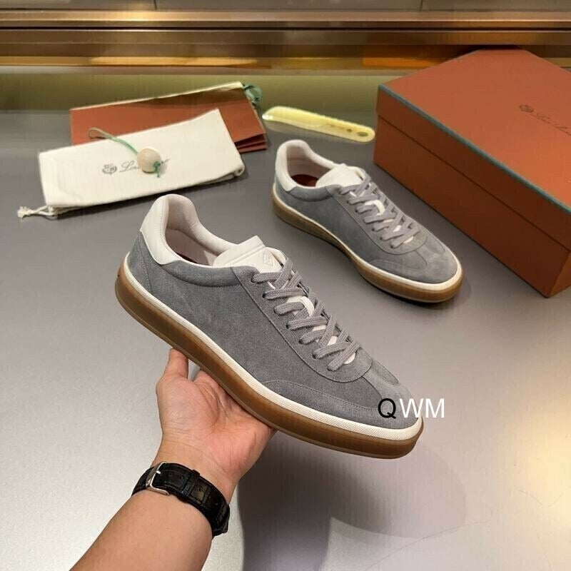 Loro Piana Nuages Sneakers – Grey & White Suede