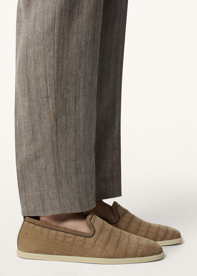 Loro Piana Venice Walk Loafers Alligator Leather