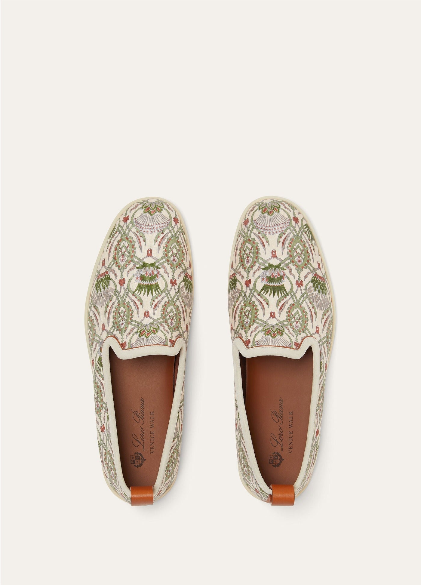 Loro Piana Venice Walk Loafer Linen - Sunset Glow/Green Fluorite