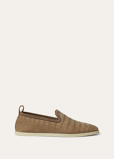 Loro Piana Venice Walk Loafers Alligator Leather