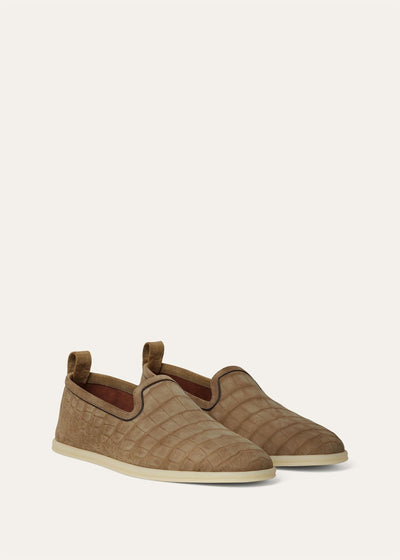 Loro Piana Venice Walk Loafers Alligator Leather