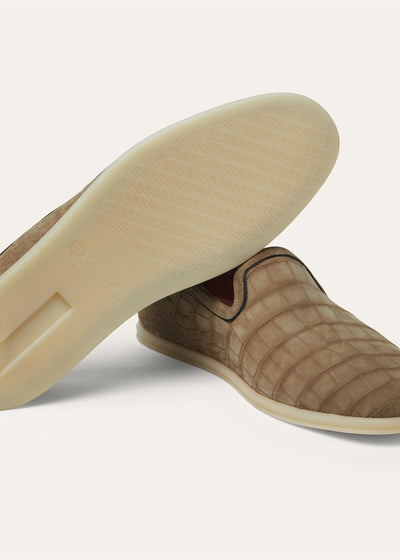 Loro Piana Venice Walk Loafers Alligator Leather