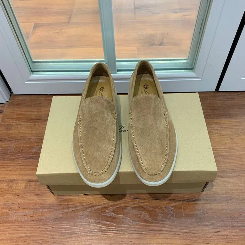 Loro Piana Summer Walk Loafers – Suede Sand
