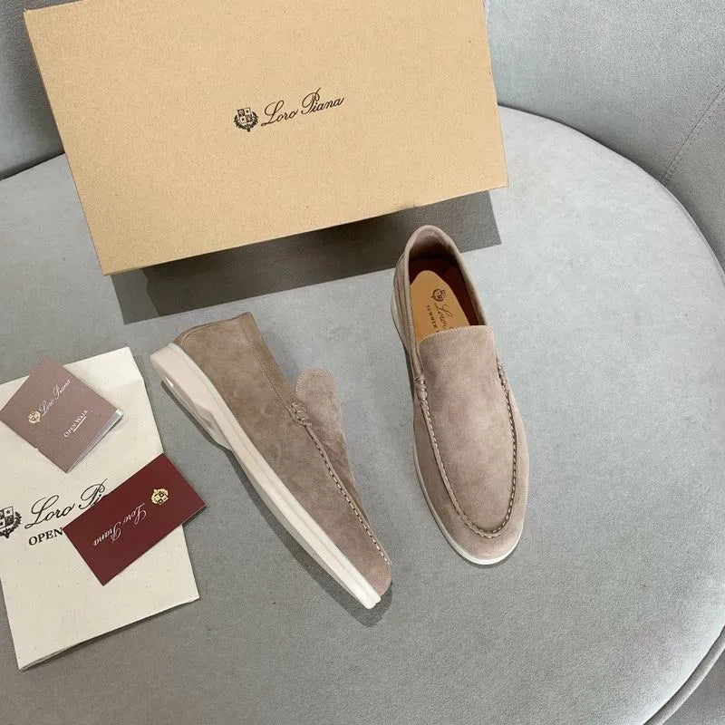 Loro Piana Summer Walk Loafers – Beige Suede