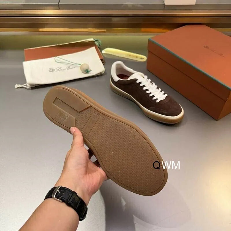 Loro Piana Nuages Sneakers – Brown & White Suede