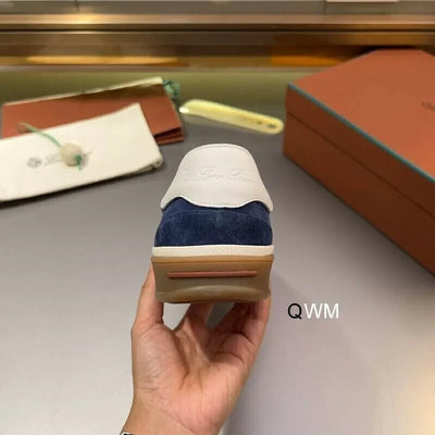 Loro Piana Nuages Sneakers – Navy & White Suede