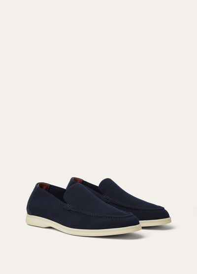 Loro Piana Summer Walk The Gift of Kings Loafers - Navy Blue