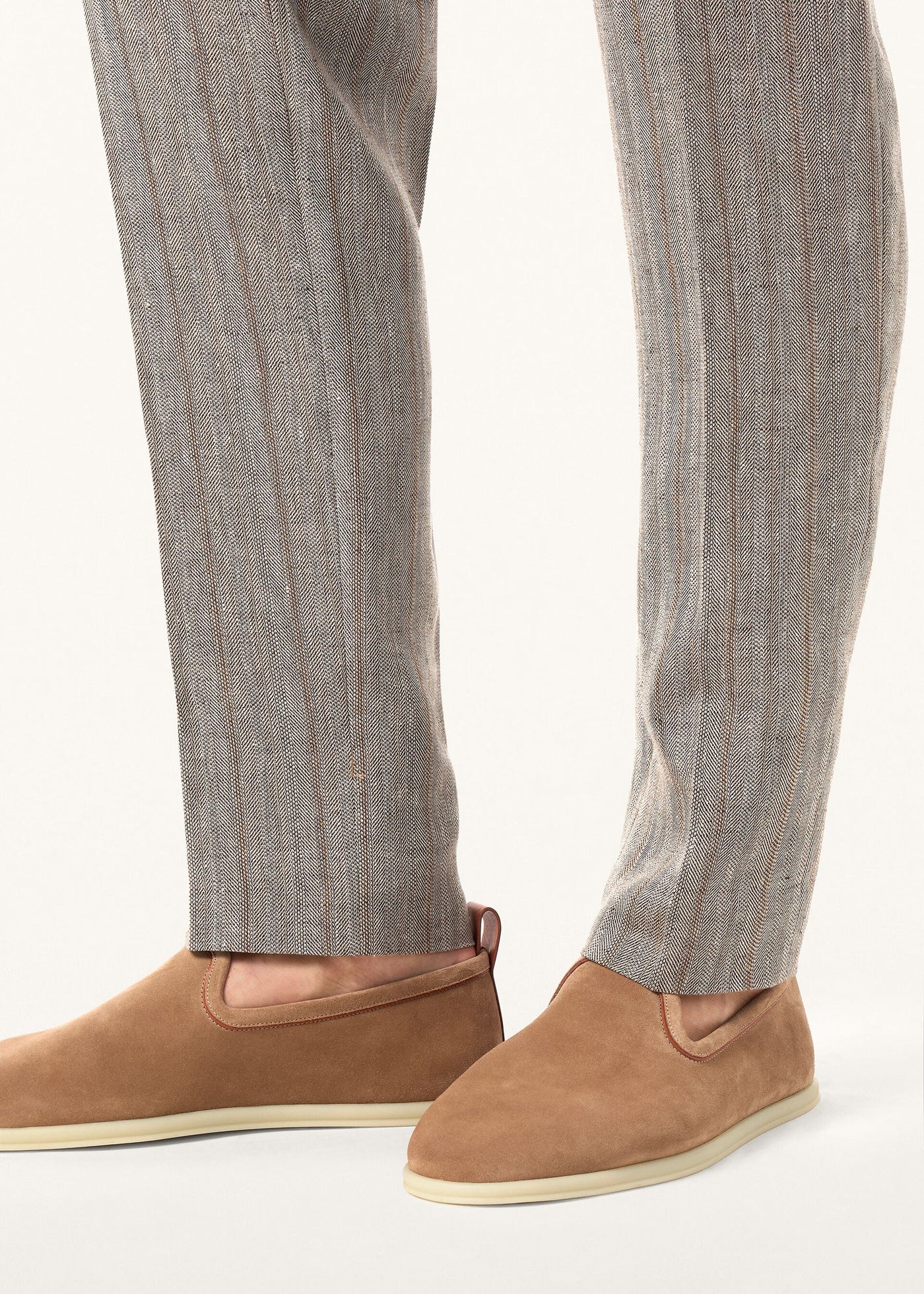 Loro Piana Venice Walk Loafers - Dark Birch