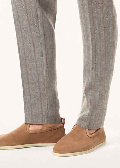 Loro Piana Venice Walk Loafers - Dark Birch