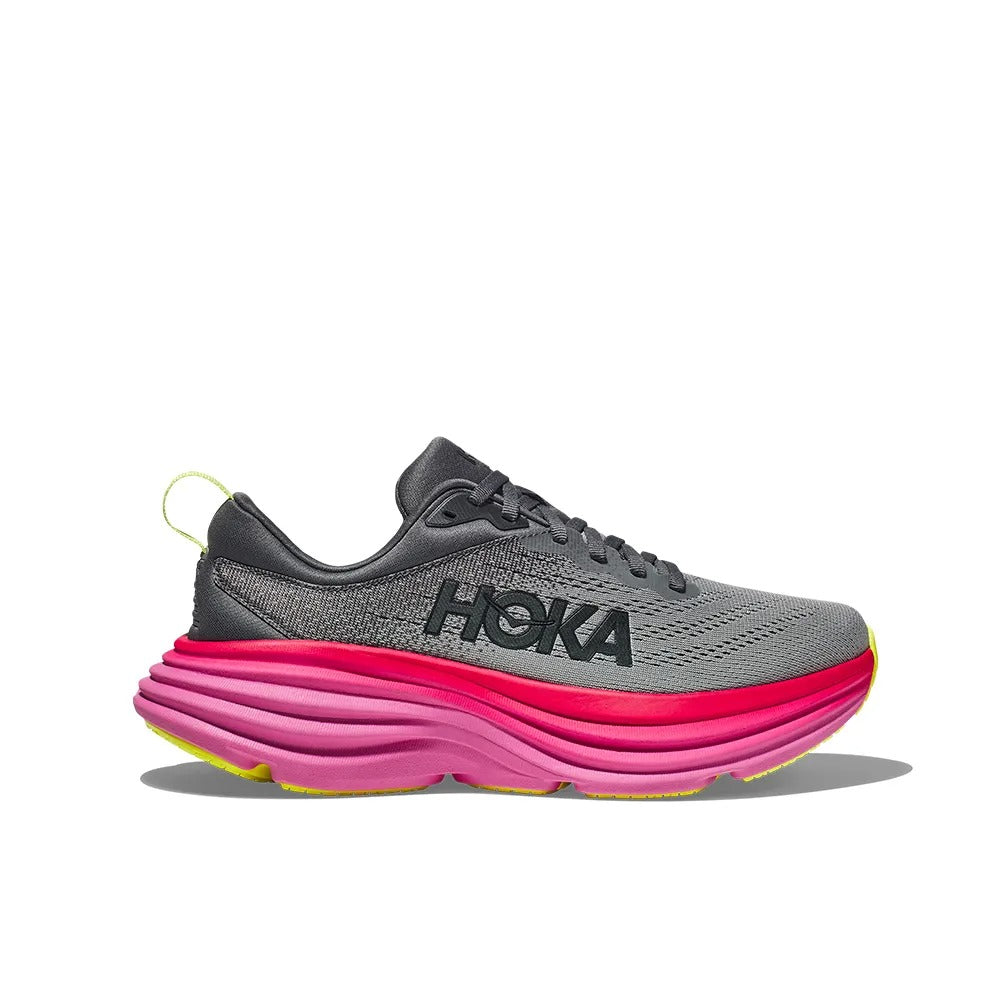 Hoka Bondi 8 Women’s Sneakers – Grey/Pink