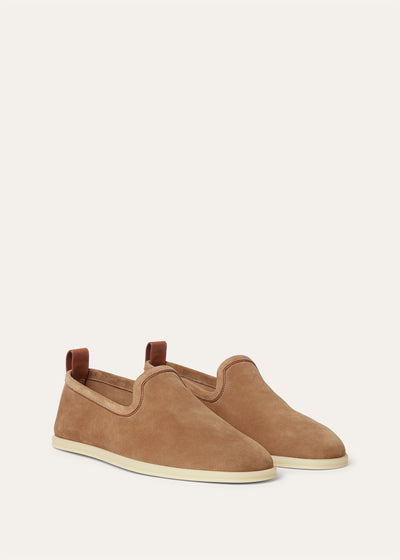 Loro Piana Venice Walk Loafers - Dark Birch
