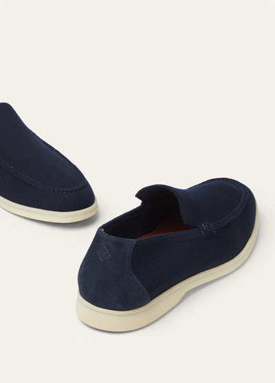 Loro Piana Summer Walk The Gift of Kings Loafers - Navy Blue