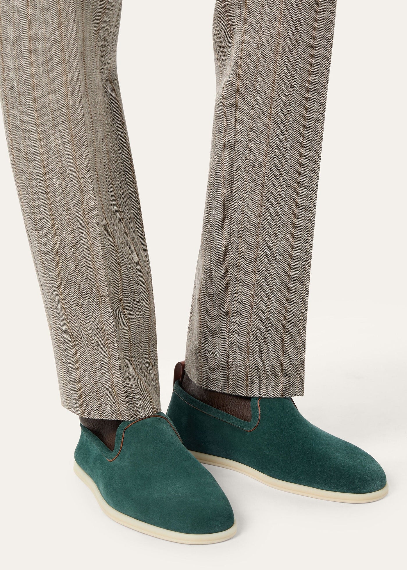 Loro Piana Venice Walk Loafers - Conifer