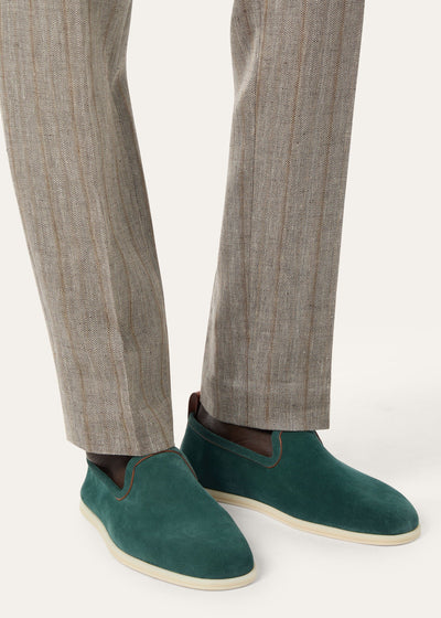 Loro Piana Venice Walk Loafers - Conifer