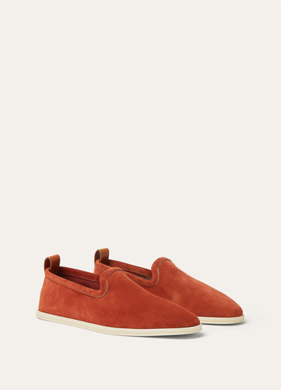 Loro Piana Venice Walk Loafers -  Dark Brick