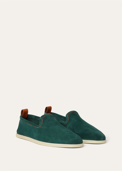 Loro Piana Venice Walk Loafers - Conifer
