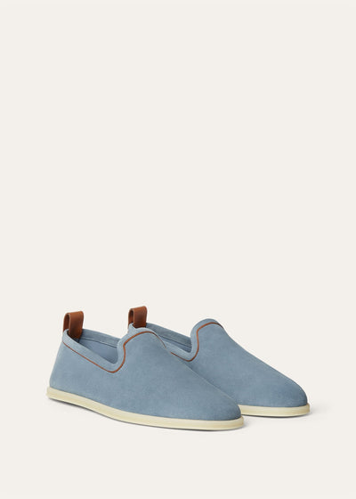 Loro Piana Venice Walk Loafers - Brisk Blue