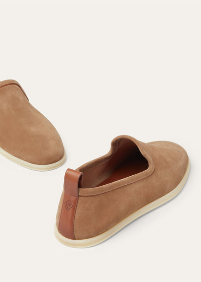 Loro Piana Venice Walk Loafers - Dark Birch