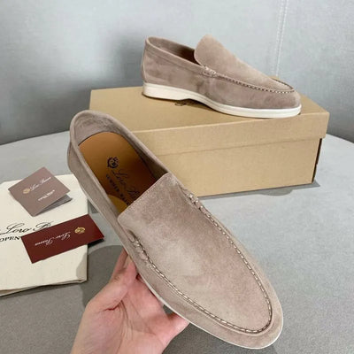 Loro Piana Summer Walk Loafers – Beige Suede