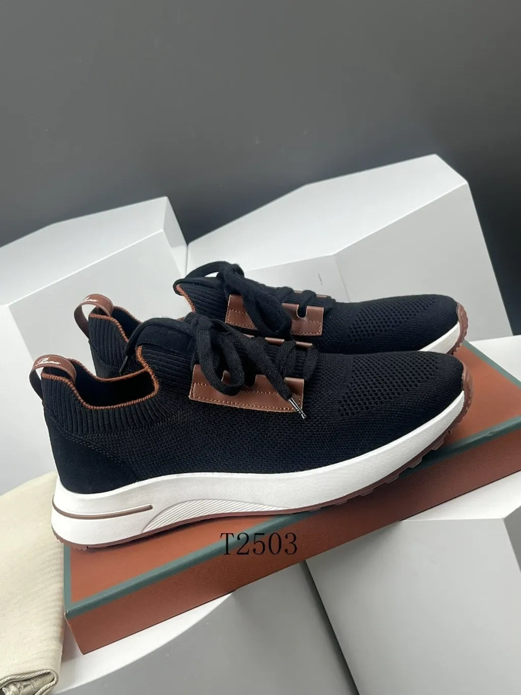 Loro Piana 360 Flexy Walk Sneakers – Black