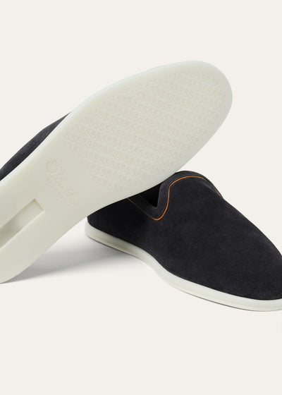 Loro Piana Venice Walk Loafers - Navy Blue