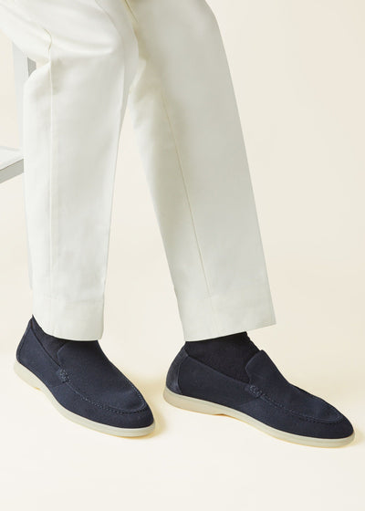 Loro Piana Summer Knitted Walk - Navy Blue