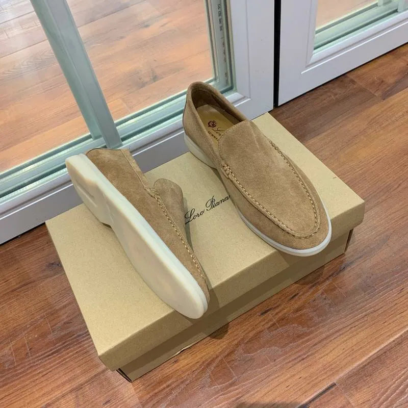Loro Piana Summer Walk Loafers – Suede Sand