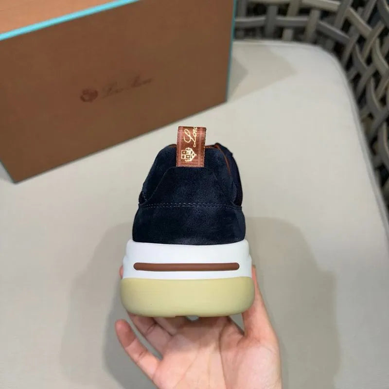 Loro Piana 360 Flexy Walk Sneakers – Navy Suede & Technical Fabric