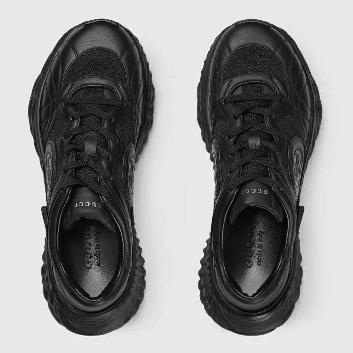 Gucci Ripple Sole Sneaker -  Black