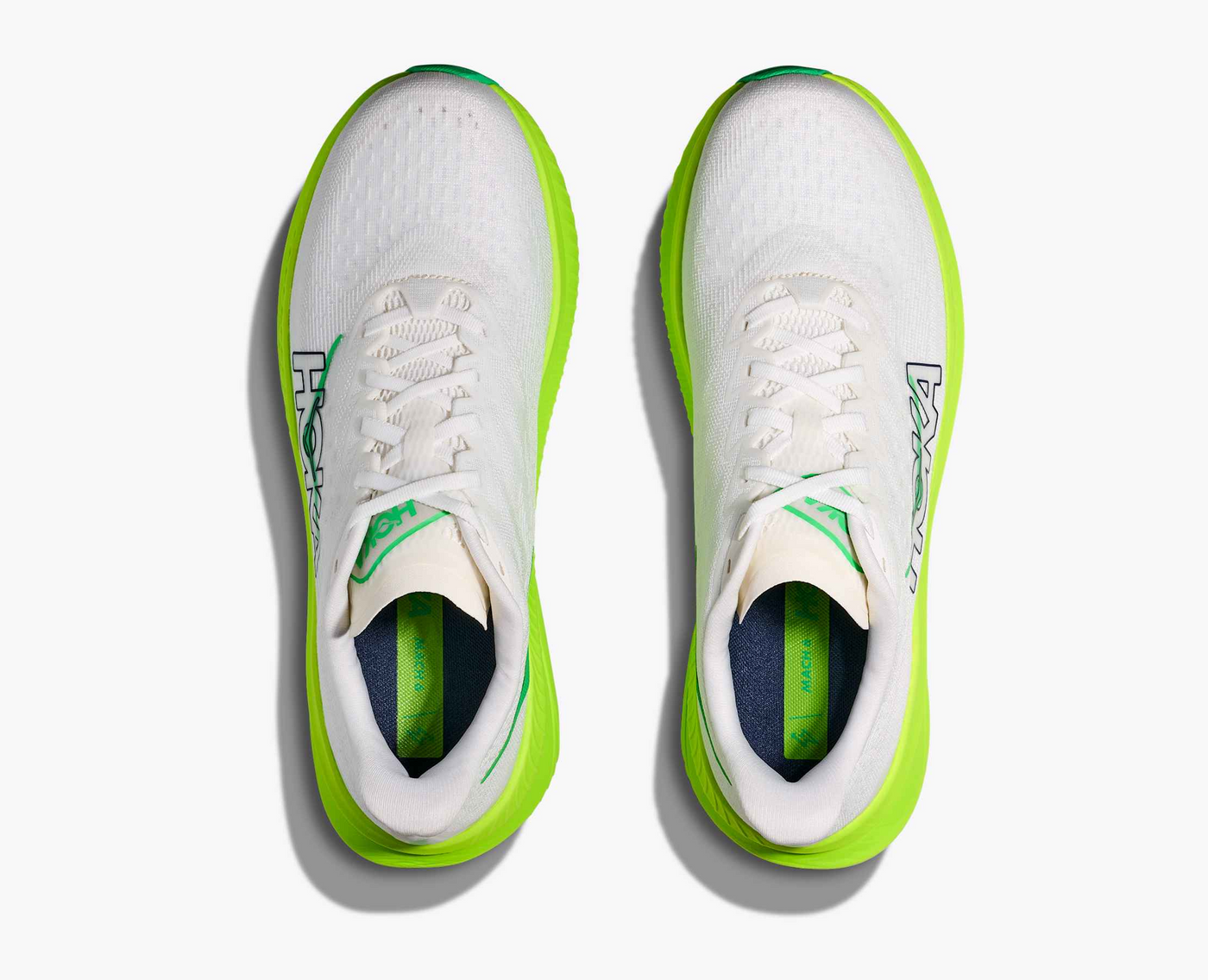 Hoka Mach 6 - White/Neon lime