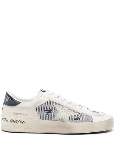 Golden Goose Stardan Sneakers – White Leather/Navy Mesh
