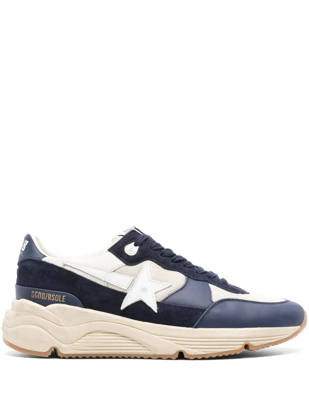 Golden Goose Running Sole Sneakers – Navy & White