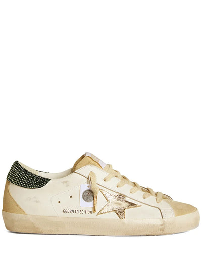 Golden Goose Super-Star White Leather Swarovski