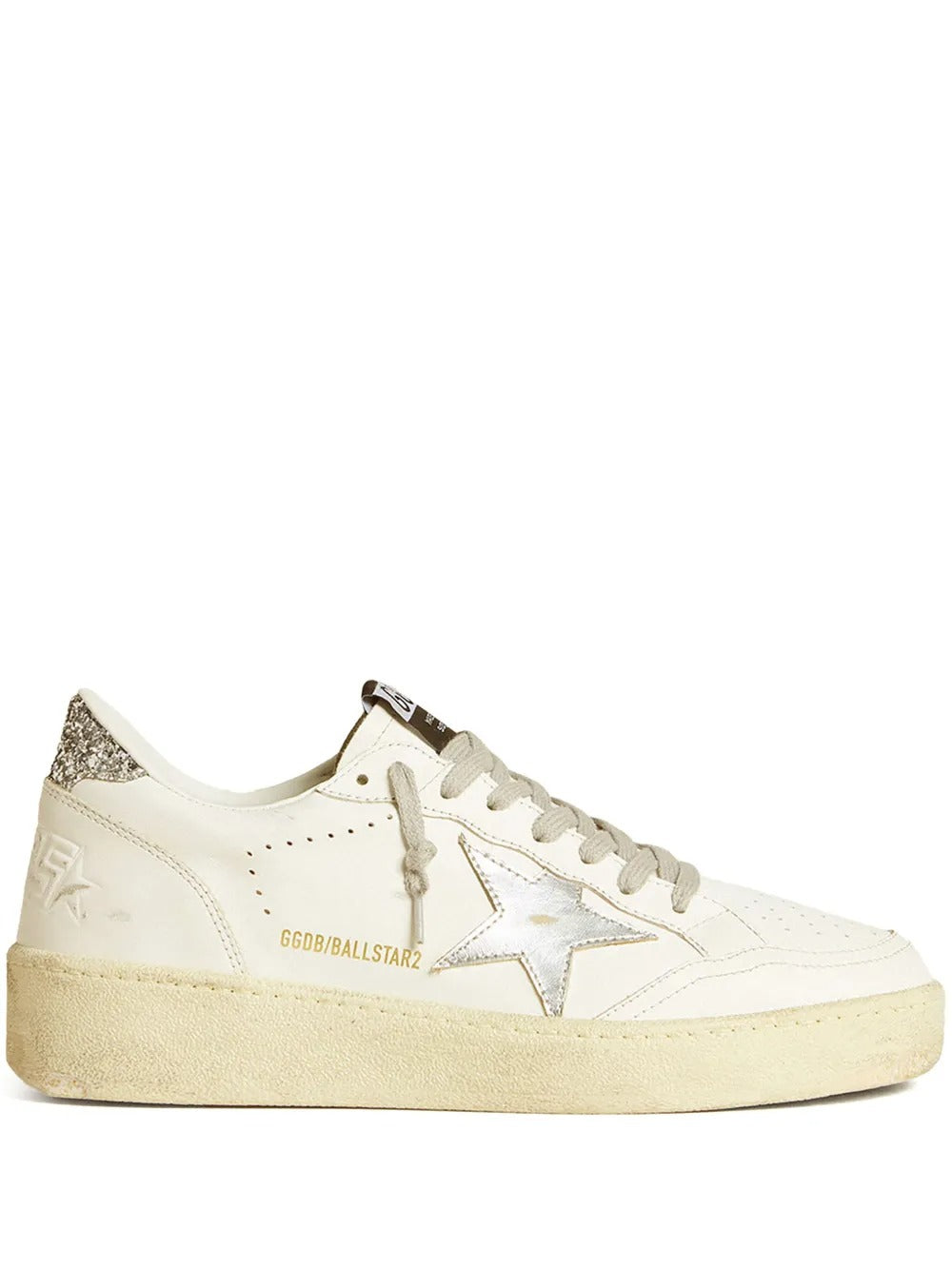 Golden Goose Ball Star 2 White Leather Silver
