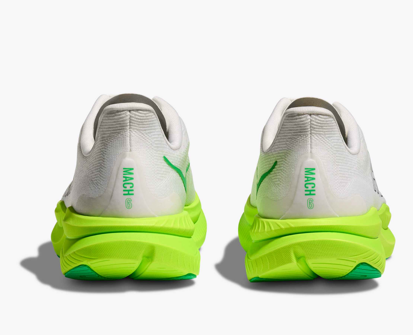 Hoka Mach 6 - White/Neon lime