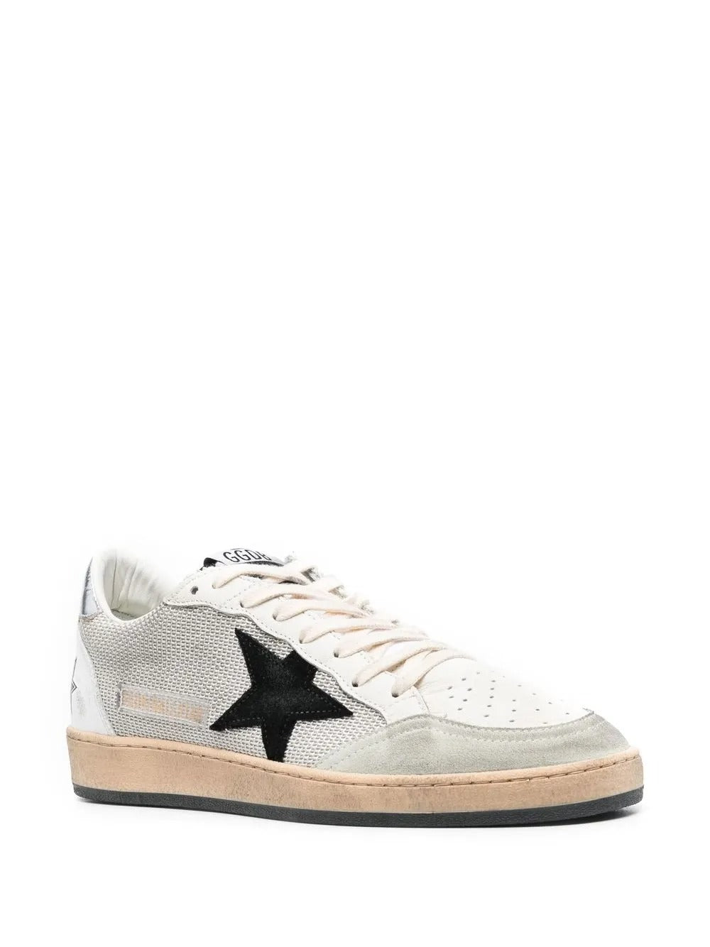 Golden Goose Ball Star Sneakers – Silver Mesh