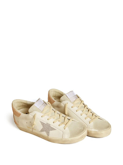 Golden Goose Super-Star Beige Leather Swarovski