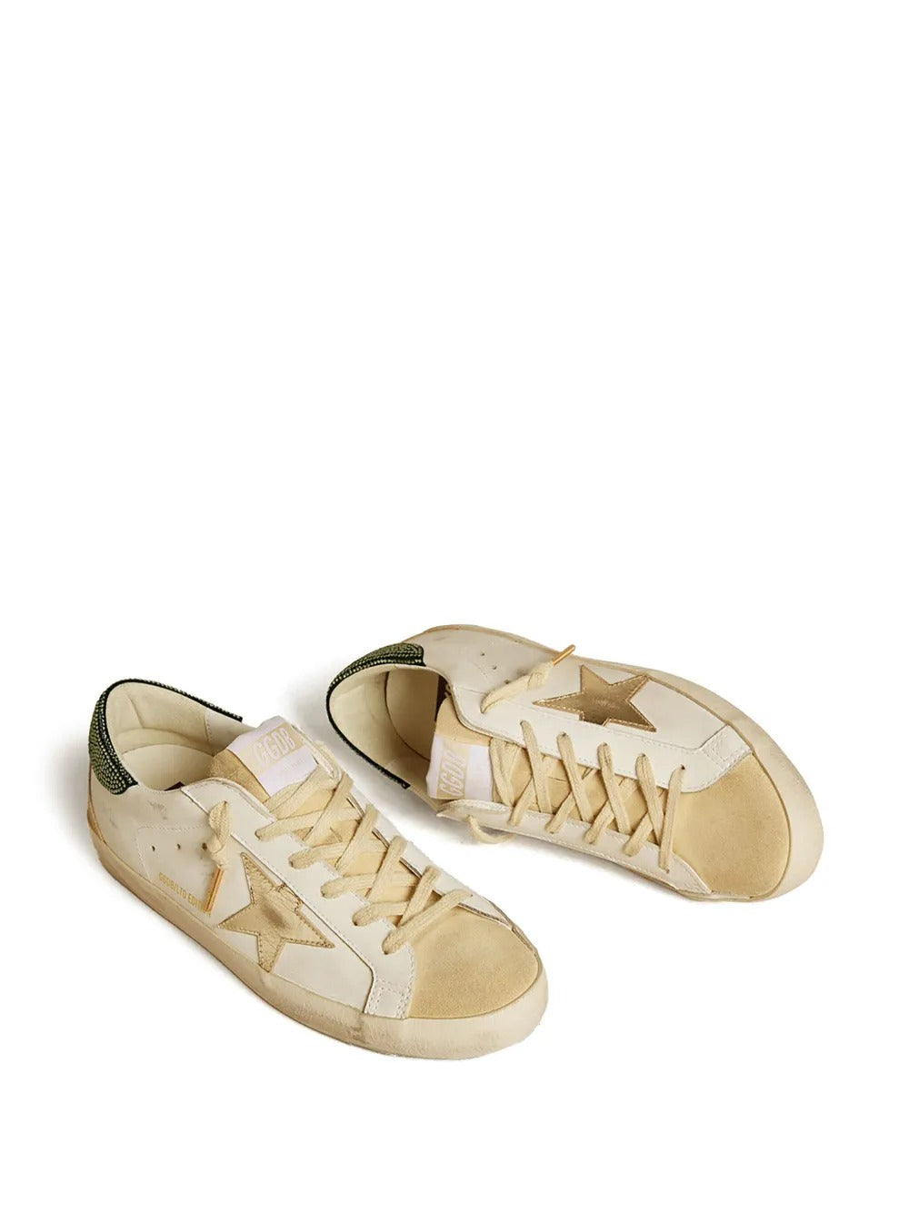 Golden Goose Super-Star White Leather Swarovski
