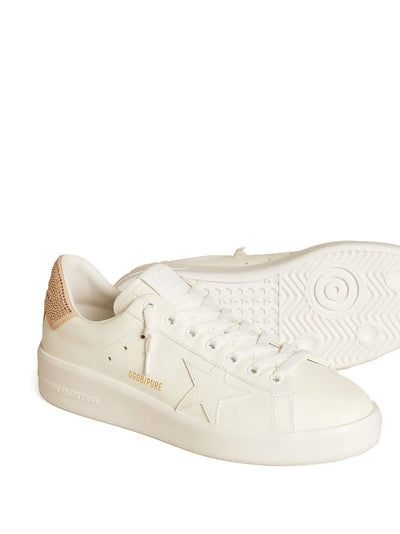 Golden Goose Pure Star Beige Leather Swarovski