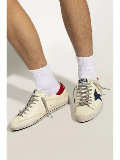 Golden Goose Superstar Sneakers – White & Red Heel Tab