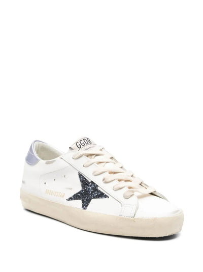Golden Goose Super-Star White Silver Black Glitter
