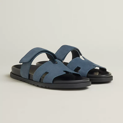 Hermès Chypre Suede Sandal – Navy Blue