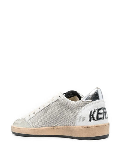 Golden Goose Ball Star Sneakers – Silver Mesh