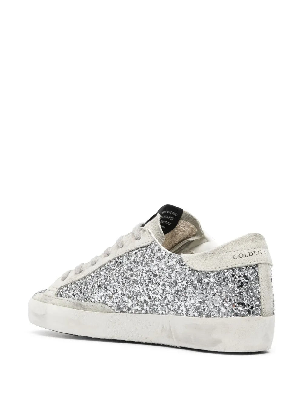 Golden Goose Super-Star Silver Glitter
